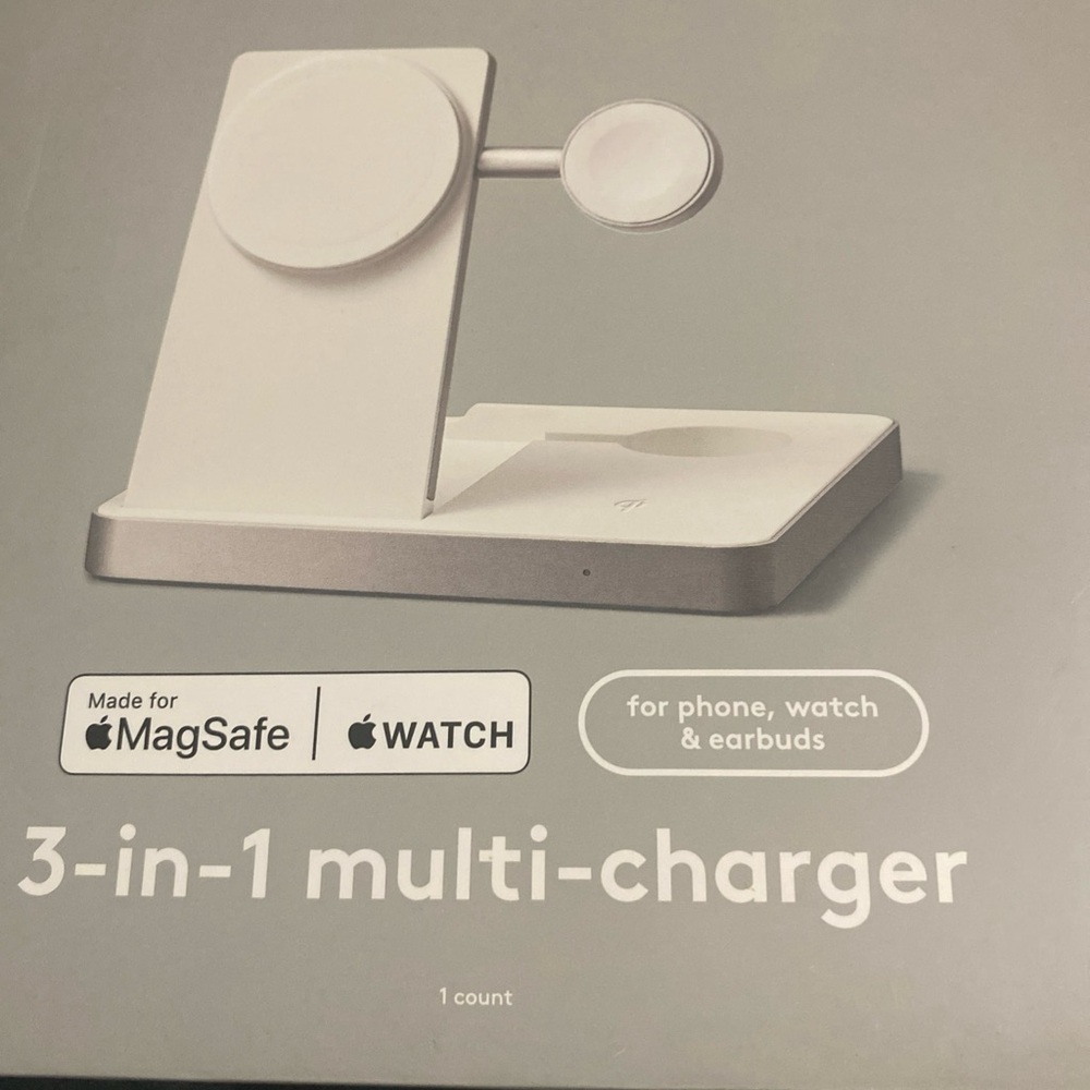 3 in 1 Charger for iPhone Watch and AirPod - heyday White